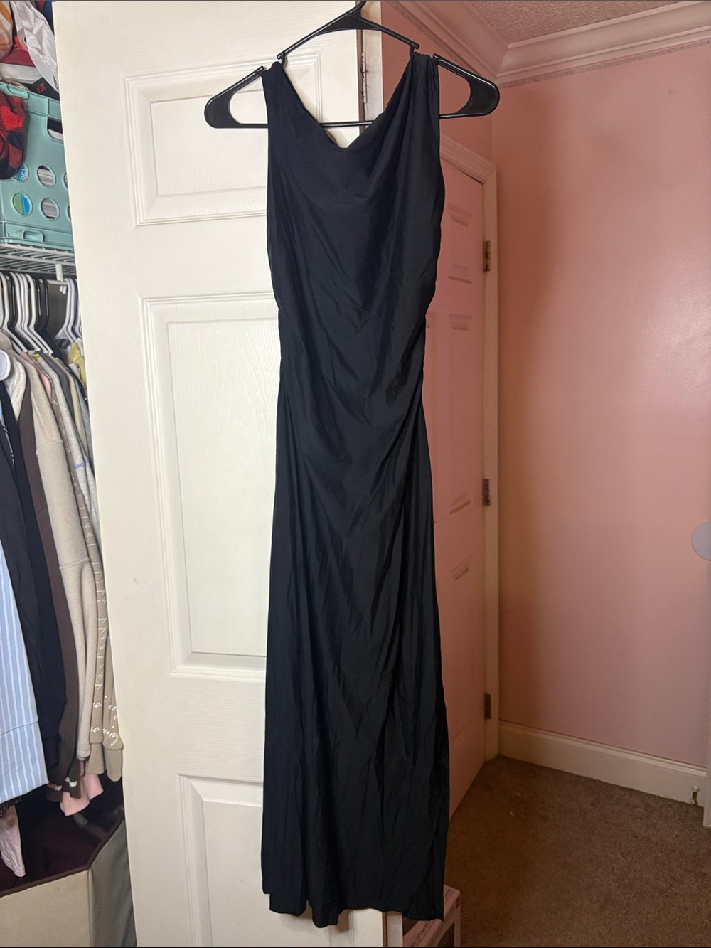 wild fable Black Sleeveless Cowl Neck Maxi Dress